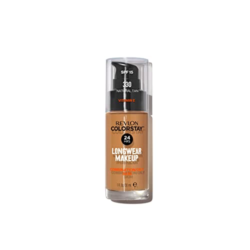 REVLON PROFESSIONAL Revlon ColorStay Longwear Makeup für Mischhaut/fettige Haut, SPF 15, 330 Natural Tan, 30 ml von Revlon