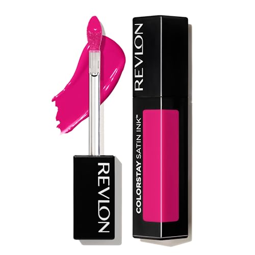 Revlon ColorStay Satin Ink Flüssiger Lippenstift, langanhaltende reichhaltige Lippenfarben, formuliert mit schwarzem Johannisbeersamenöl, 012 Seal the Deal, 5 ml von Revlon
