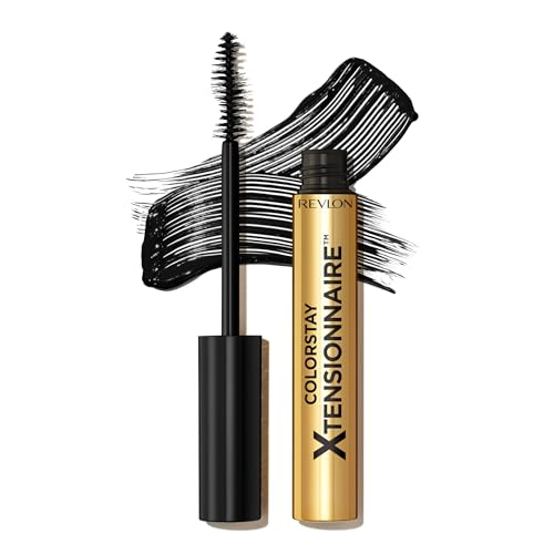 Revlon ColorStay Xtensionary Mascara, 2-in-1-Produkt, Serum und Mascara, sehr leichte Fasern für 2 x längere Wimpern, mit Provitamin B5, tropft nicht, 201 Blackest Black von Revlon