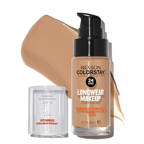 Revlon ColorStay Longwear Makeup für Mischhaut/fettige Haut, SPF 15, 350 Rich Tan, 30 ml von Revlon