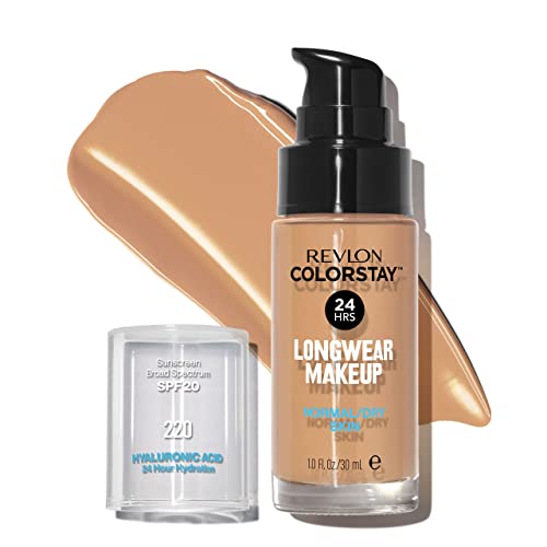 Revlon ColorStay Longwear Makeup für normale/trockene Haut, SPF 20, 220 Natural Beige, 30 ml von Revlon