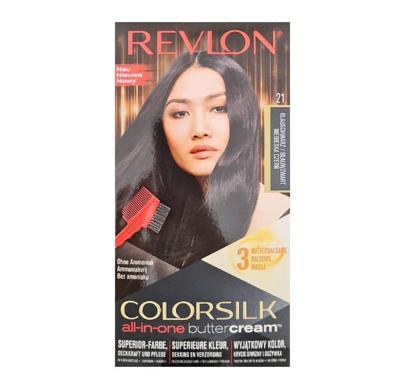 Revlon Haarfarbe Revlon Colorsilk Haarfarbe Blauschwarz 21 All In One Buttercream von Revlon