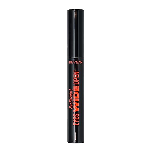 Revlon So Fierce! Eyes Wide Open Mascara, Mascara mit Push-up-Bürste, für voluminöse und stark ansteigende Wimpern, wischfest, flockig, 101 Blackest Black, 6,8 g von Revlon