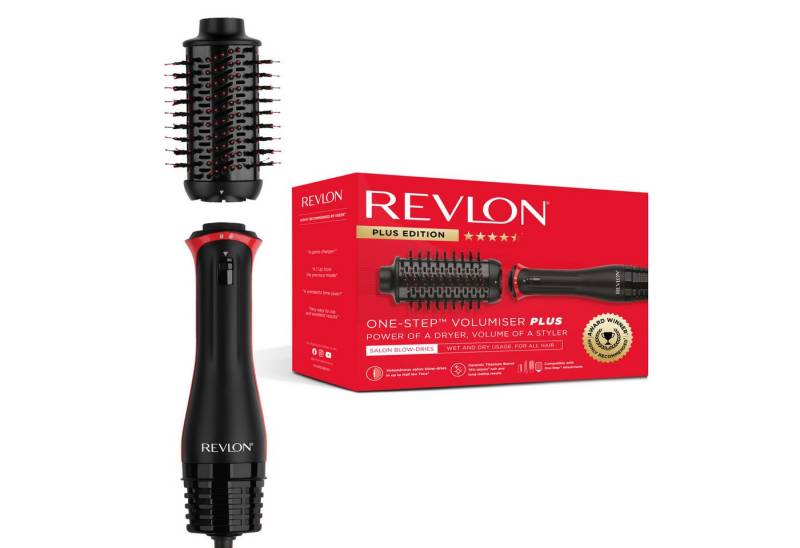 Revlon Warmluftbürste One-Step Volumiser Plus RVDR5298E, Abnehmbarer Kopf, Keramik Titan Platte von Revlon