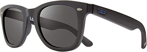 Revo RE1096 01GY Matte Black Forge Square Sunglasses Polarised Lens Category 3 Lens Mirrored Size 52mm von Revo