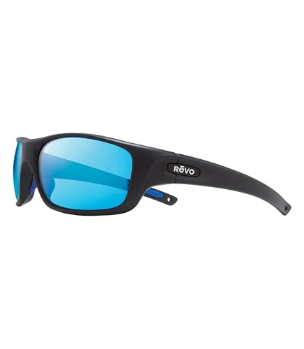 Revo Sunglasses Jasper: Polarized Crystal Glass Lens Filters UV, Large Rectangle Wrap Frame von Revo