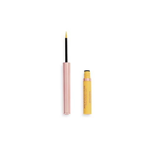 Makeup Revolution, Neon Heat, Farbiger flüssiger Eyeliner, Zitronengelb, 2.4ml von Revolution Beauty London