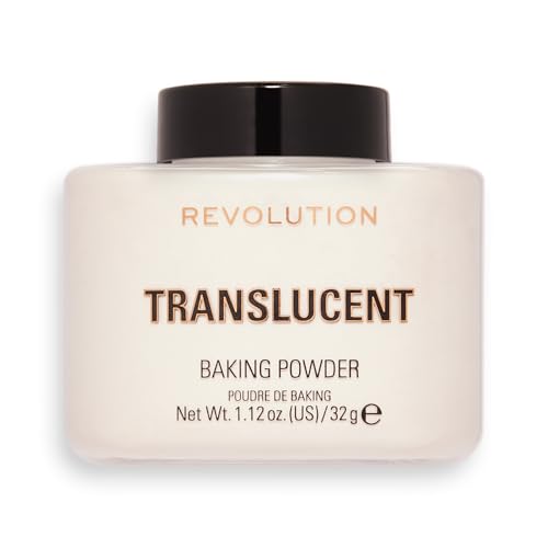 Revolution Beauty London, Loose Baking Powder, Prolongs Makeup Wear, Brightening Setting Powder, For All Skin Tones,Translucent, 32g von Revolution Beauty London