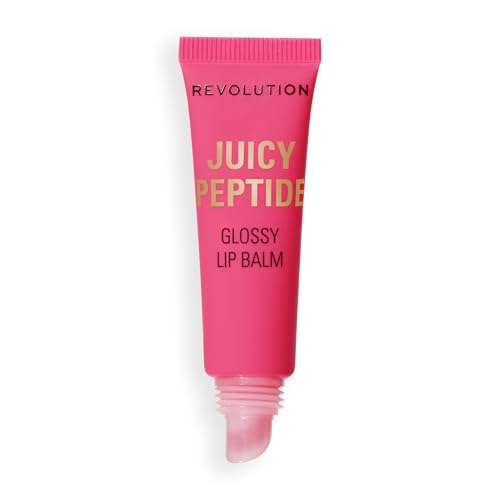 Revolution Juicy Peptide Lip Balm, Pflegender Lippenbalsam mit Peptiden, Squalan & Vitamin E, Vegan & Tierversuchsfrei, 8ml, Guava Rum Punch Coral von Revolution Beauty London