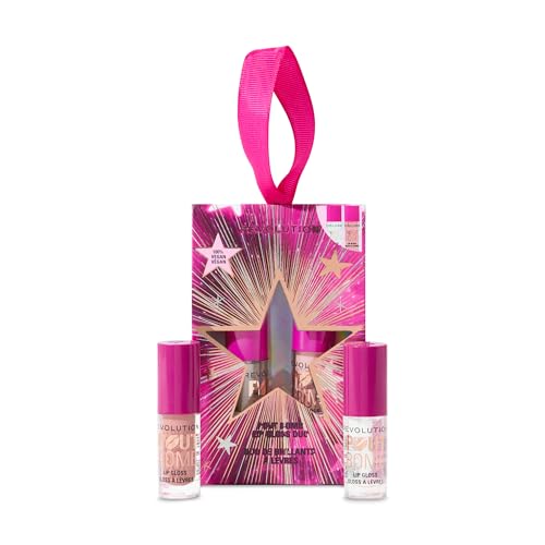 Revolution Pout Bomb Plumping Mini Lip Gloss Set, 2 Lipglosse mit Hyaluronsäure & Peptiden, Reisegröße, vegan und tierversuchsfrei von Revolution Beauty London
