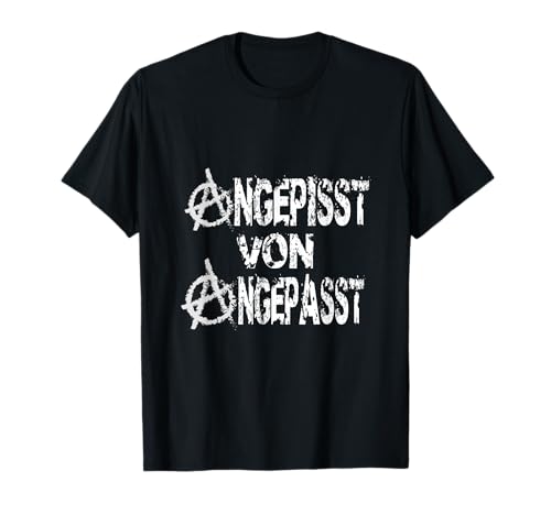 Revolution Chaos Punk Rebellion für Anarchisten - Angepisst von Angepasst Rebell Punk Be Different Anarchie T-Shirt - Schwarz - Klein - Unisex - Karneval, Fasching, Partys - Männer - T-Shirt von Revolution Chaos Punk Rebellion für Anarchisten