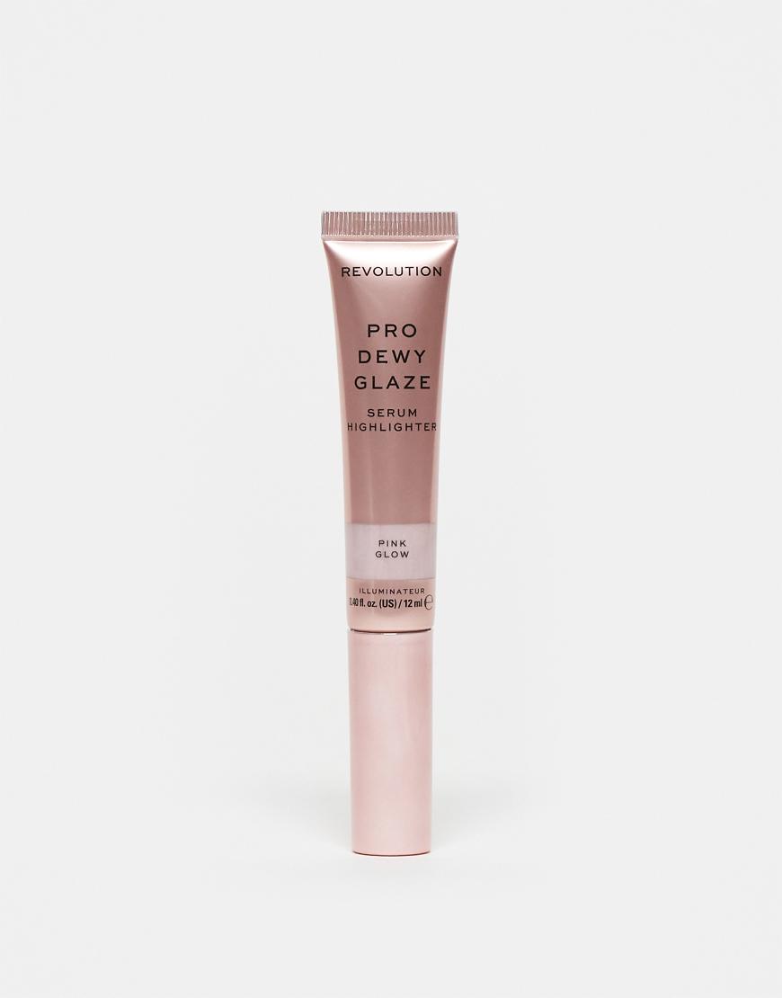 Revolution Pro - Dewy Glaze - Serum-Highlighter Applikator-Tube - Pink Glow-Goldfarben von Revolution Pro
