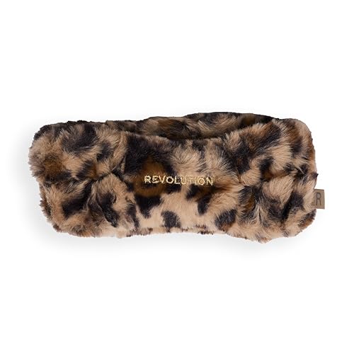 Revolution Pro Miracle Skincare Headband Leopard Print, Haarband für Gesichtsreinigung & Make-up Auftrag von Revolution Pro