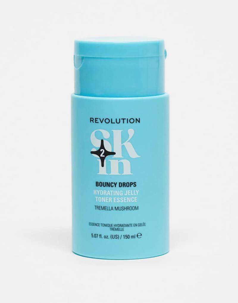 Revolution Skin - Bouncy Drops - Feuchtigkeitsspendende Gel-Toner-Essenz mit Tremella-Pilz: 150 ml-Keine Farbe von Revolution Skincare