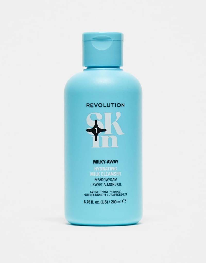 Revolution Skin - Milky-Away - Feuchtigkeitsspendende Reinigungsmilch mit Wiesenschaumkraut und'süßem Mandelöl: 200 ml-Keine Farbe von Revolution Skincare
