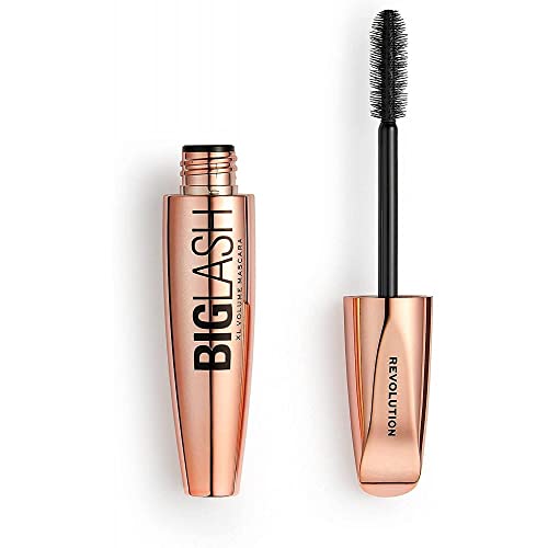 Revolution Beauty, Big Lash Volume Mascara, Volumen- & Verlängerungs-Mascara, Leichtes Gefühl, Schnell Trocknend, Tierversuchsfrei & Vegan, Tiefschwarz von Revolution Beauty London