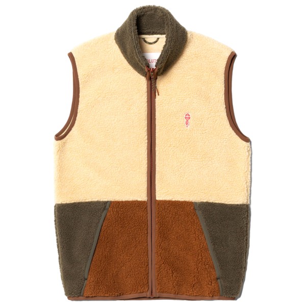 Revolution - Fleece Vest in Block Colors - Fleeceweste Gr L beige/braun von Revolution