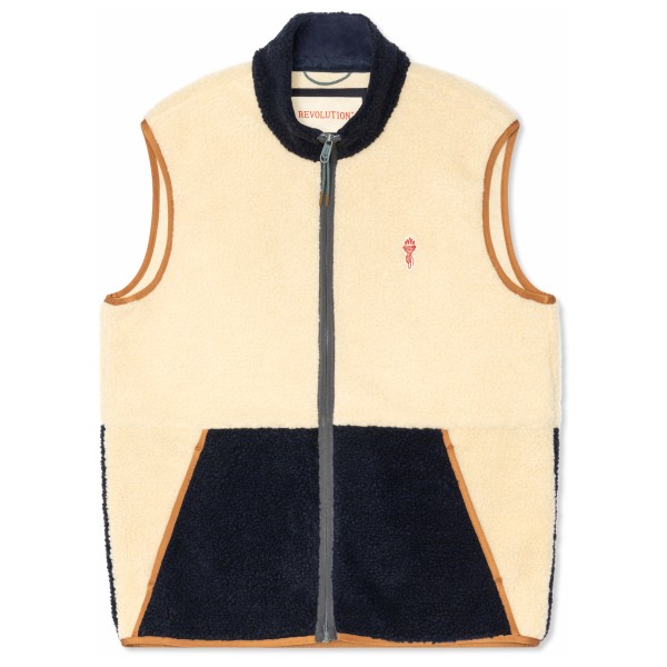 Revolution - Fleece Vest in Block Colors - Fleeceweste Gr XXL beige von Revolution