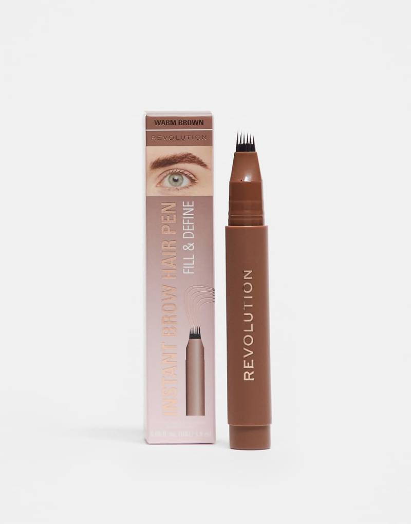 Revolution - Instant Brow Hair Pen - Augenbrauenstift-Braun von Revolution