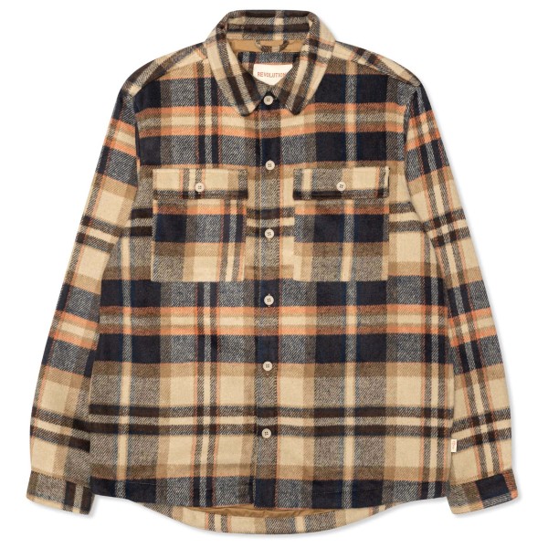 Revolution - Lined Overshirt with Buttons - Hemd Gr S beige von Revolution