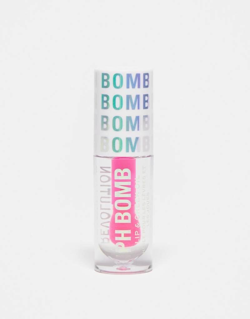 Revolution - PH Bomb - Vielseitig verwendbares Lippen- und Wangenöl-Rosa von Revolution