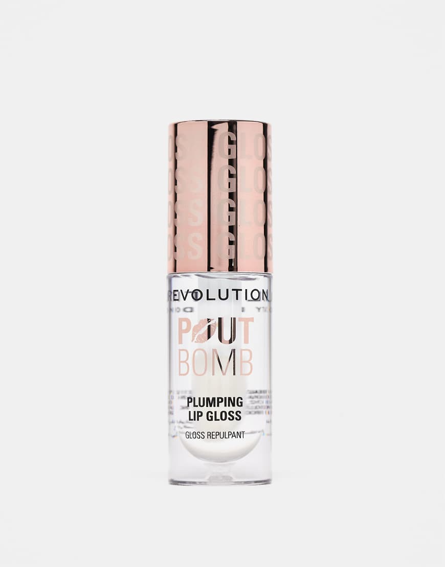 Revolution - Pout Bomb - Aufpolsternder Lipgloss - Glaze Clear-Rosa von Revolution