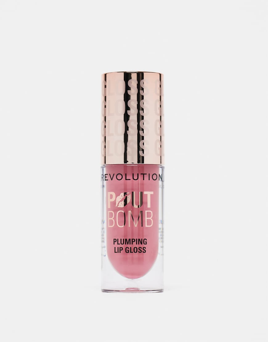 Revolution - Pout Bomb - Optisch aufpolsternder Lipgloss in Kiss Baby Pink-Rosa von Revolution