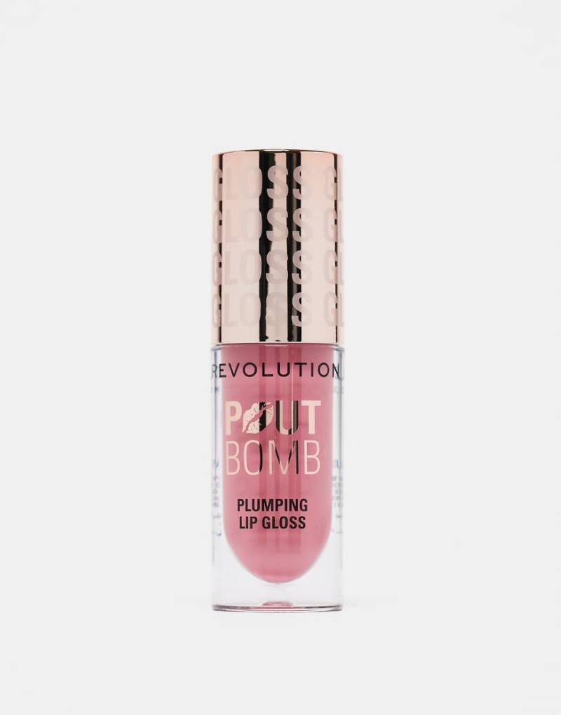Revolution - Pout Bomb - Optisch aufpolsternder Lipgloss in Kiss Baby Pink-Rosa von Revolution