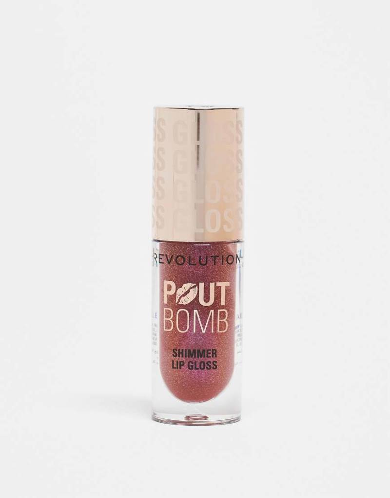 Revolution - Pout Bomb - Schimmernder Gloss in der Farbe Berry Lustre-Rot von Revolution