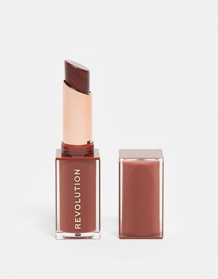 Revolution - Pout - Schimmernder Lipgloss-Stick - Toasted Caramel-Rosa von Revolution