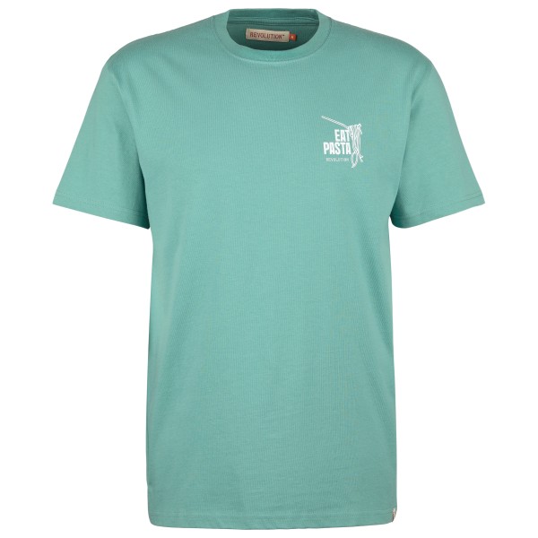 Revolution - Printed T-Shirt Eat Pasta - T-Shirt Gr M türkis von Revolution