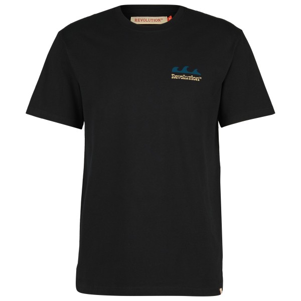 Revolution - Printed T-Shirt Waves - T-Shirt Gr S schwarz von Revolution
