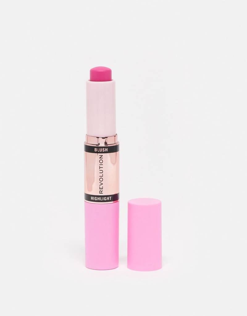 Revolution - Rouge- und Highlighter-Stift in Champ Shine-Rosa von Revolution