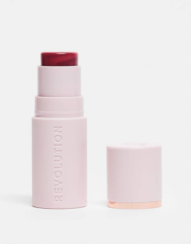 Revolution - Skin Silk Marble Blush Stick - Rouge-Stift in der Farbe Berry Flush-Rot von Revolution