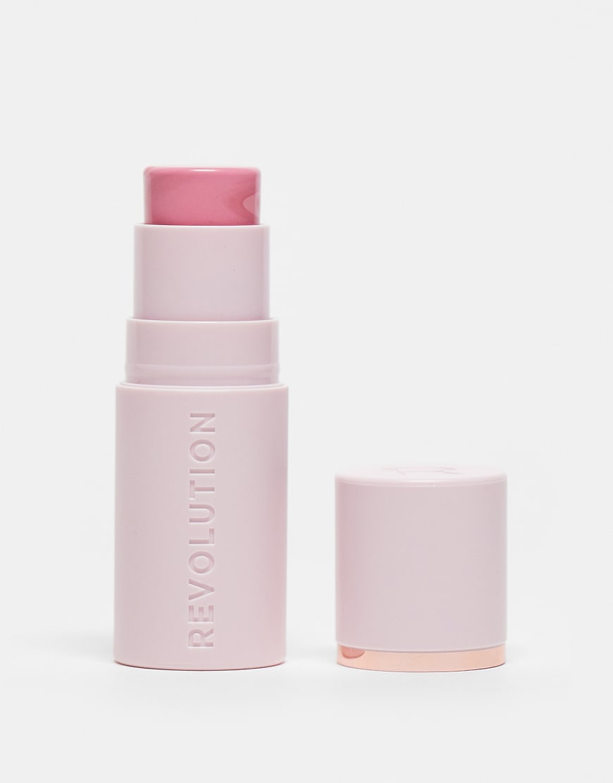 Revolution - Skin Silk Marble Blush Stick - Rouge-Stift in der Farbe Pinched Light Pink-Rosa von Revolution
