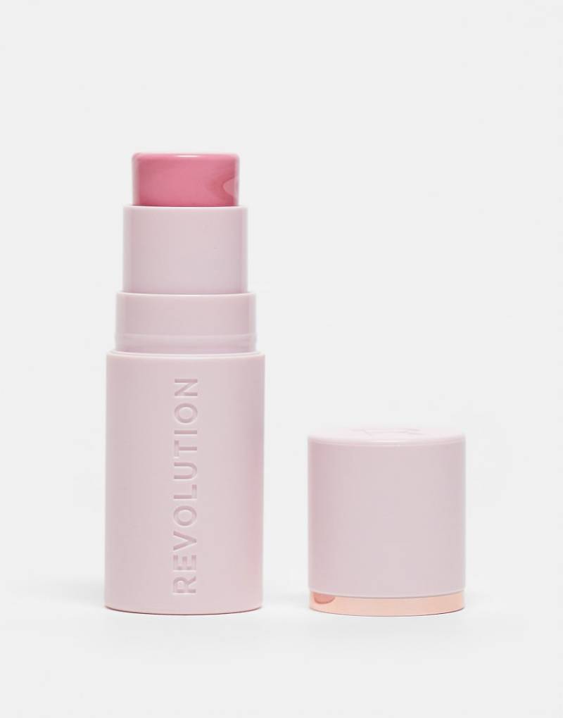 Revolution - Skin Silk Marble Blush Stick - Rouge-Stift in der Farbe Pinched Light Pink-Rosa von Revolution