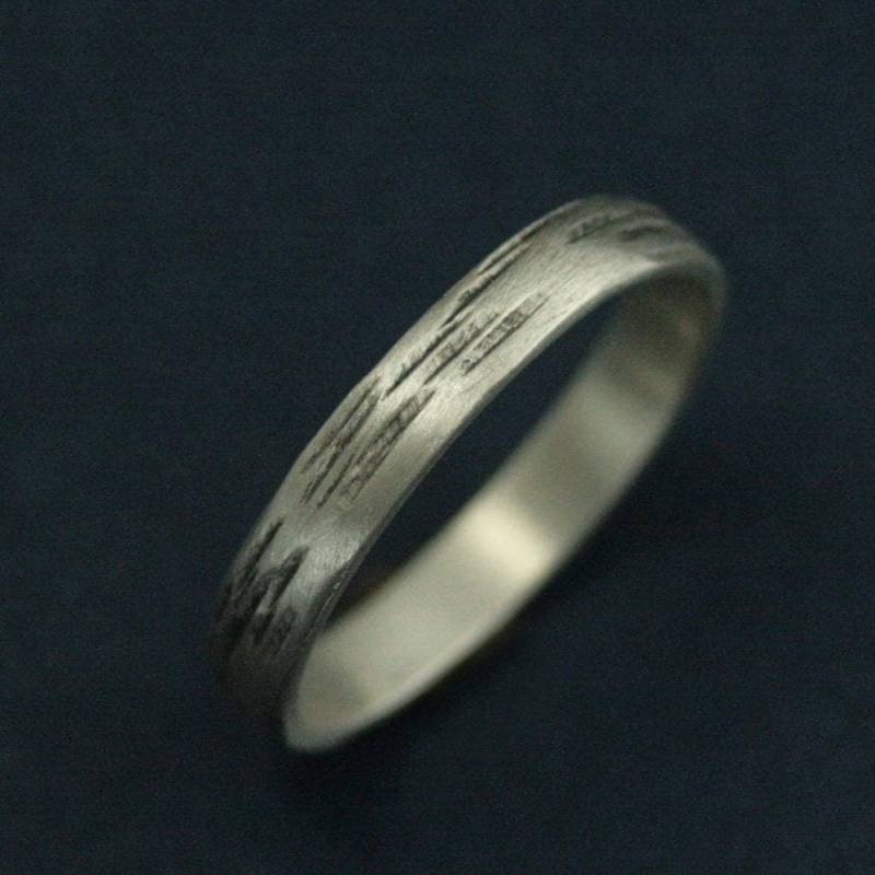 3 Mm Espe Ring~Silber Ehering~Silber Rinde Band~Espe Band~Rustikaler Ehering~Rustikaler Ehering~.925 Silber Band von RevolutionBA
