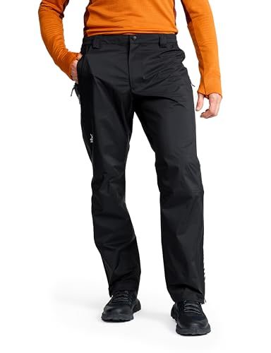 RevolutionRace Arcade 3L Lightweight Pants für Herren, wasserdichte Hose, Packbare Windhose für Wanderungen und Outdoor-Aktivitäten, Black, M von RevolutionRace