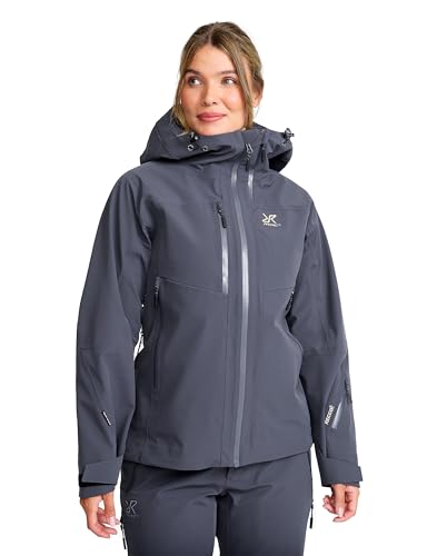 RevolutionRace Cyclone 3L Shell Jacket für Damen, Wasserdichte Jacke mit Recco-Reflektoren zum Wandern, India Ink, M von RevolutionRace