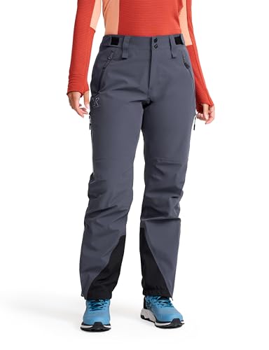 RevolutionRace Cyclone 3L Shell Pants für Damen, wasserdichte Hose mit Recco-Reflektoren zum Wandern, India Ink, L von RevolutionRace