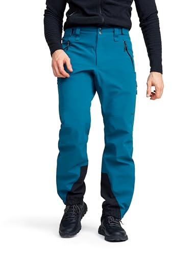 RevolutionRace Cyclone 3L Shell Pants für Herren, wasserdichte Hose mit Recco-Reflektoren zum Wandern, Moroccan Blue, M von RevolutionRace