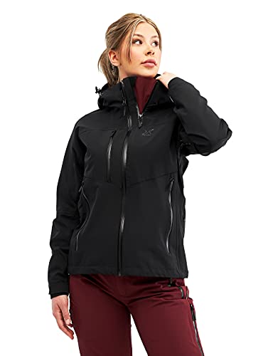 RevolutionRace Cyclone Rescue Jacket, Damenjacke, Belüftete und Wasserdichte Jacke für Wanderungen und andere Outdoor-Aktivitäten, Black, L von RevolutionRace