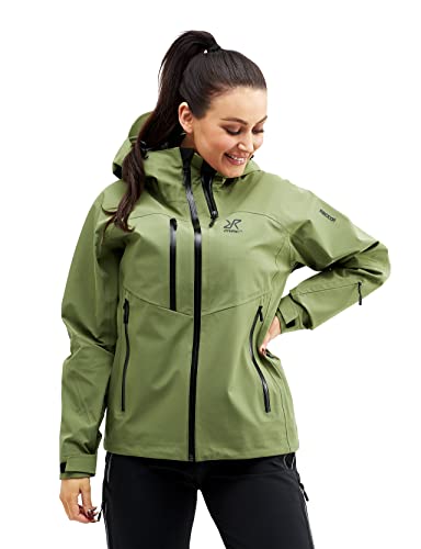 RevolutionRace Cyclone Rescue Jacket, Damenjacke, Belüftete und Wasserdichte Jacke für Wanderungen und andere Outdoor-Aktivitäten, Pine Green, XS von RevolutionRace