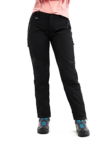 RevolutionRace Cyclone Rescue Pants, Damenhosen, Belüftete und wasserdichte Hose für Wanderung und Anderen Outdoor-Aktivitäten, Black, M von RevolutionRace