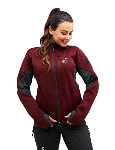 RevolutionRace Fusion Fleece für Damen, perfekt für Wanderungen und Outdoor-Abenteuer, Bison Red, M von RevolutionRace