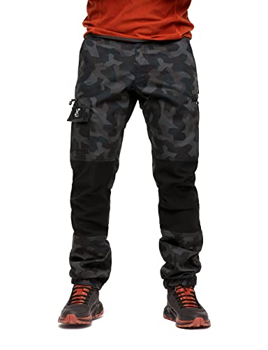 RevolutionRace Herren Nordwand Pants, Hose zum Wandern und für viele Outdoor-Aktivitäten, Anthracite Camo, L von RevolutionRace