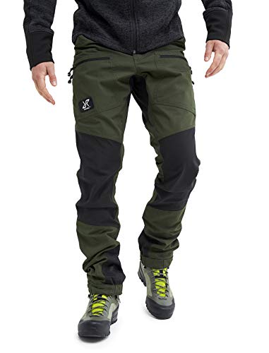 RevolutionRace Herren Nordwand Pro Pants, Hose zum Wandern und für viele Outdoor-Aktivitäten, Forest Green, L von RevolutionRace