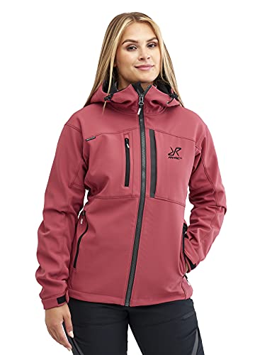 RevolutionRace Hiball Jacket für Damen, Atmungsaktive und Wasserabweisende Jacke für alle Outdoor-Aktivitäten, Earth Red, L von RevolutionRace