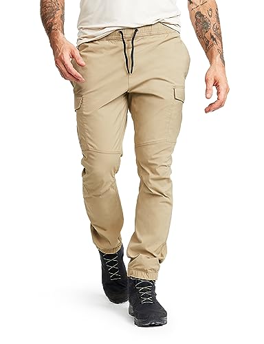 RevolutionRace Mood Cargo Pants für Herren, Leichte und Dehnbare Outdoor-Hose für den Alltag und alle Outdoor-Aktivitäten, Khaki, L von RevolutionRace