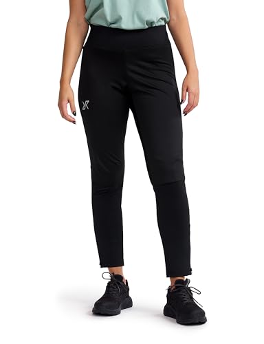 RevolutionRace Pace Wind Tights für Damen, Wasserabweisende Leggings, Perfekt für Outdoor-Sportarten und -Aktivitäten, Black, L von RevolutionRace